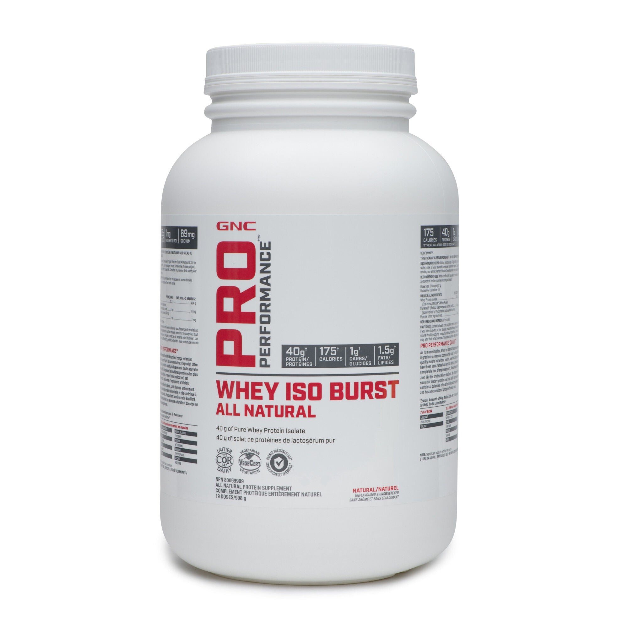 Whey ISO Burst All Natural Natural/Unflavoured | GNC